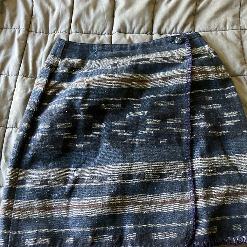 Stylish Blue Patterned Women's Skirt